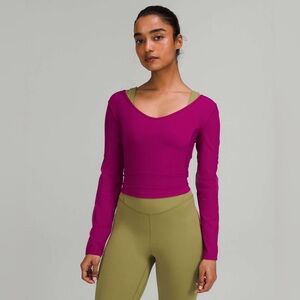 Lululemon Align Long Sleeve Shirt in Magenta Purple - Size 6